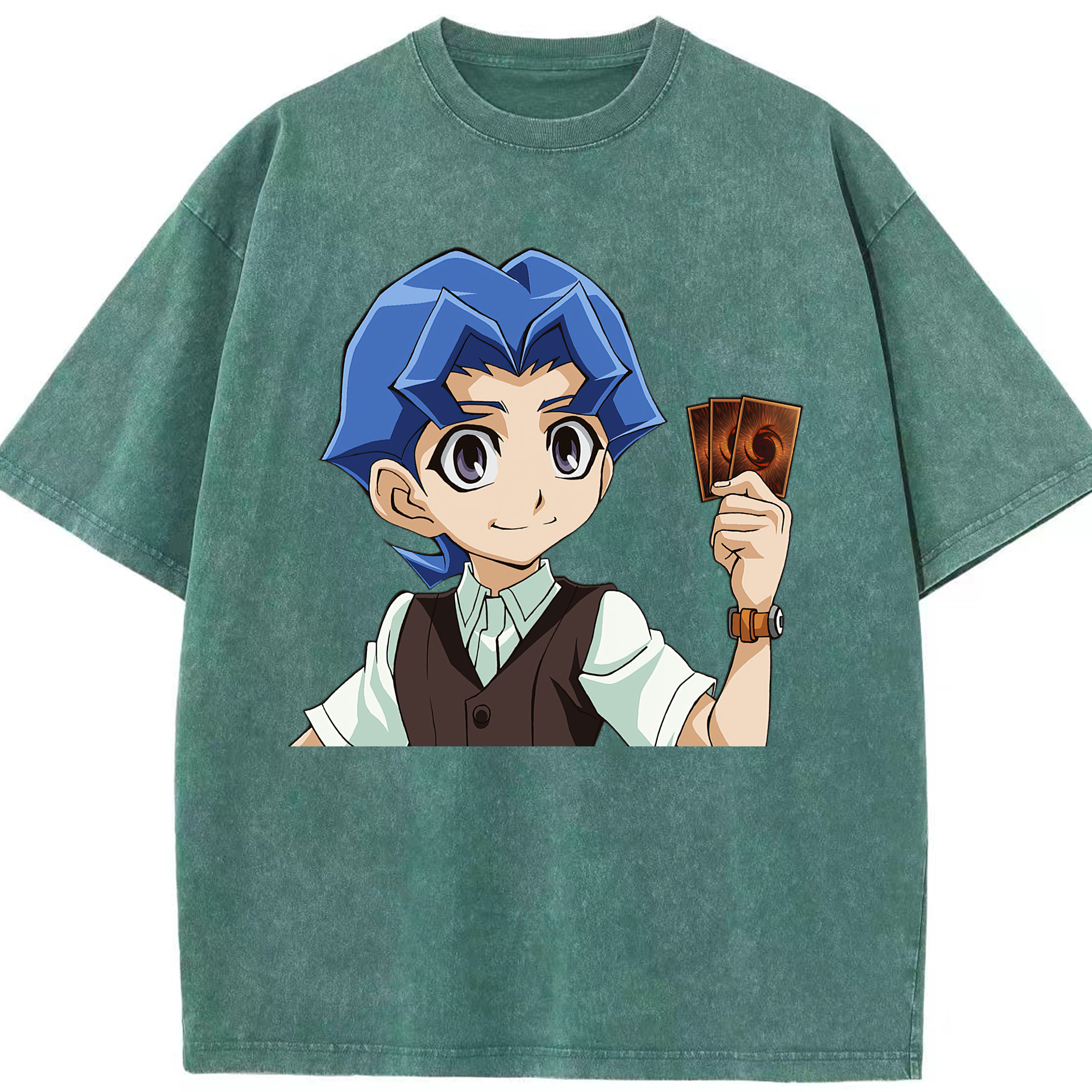 （画像用） 遊☆戯☆王 Yu-Gi-Oh! 綿100% ヴィンテージ風 半袖Tシャツ（フロントプリント）